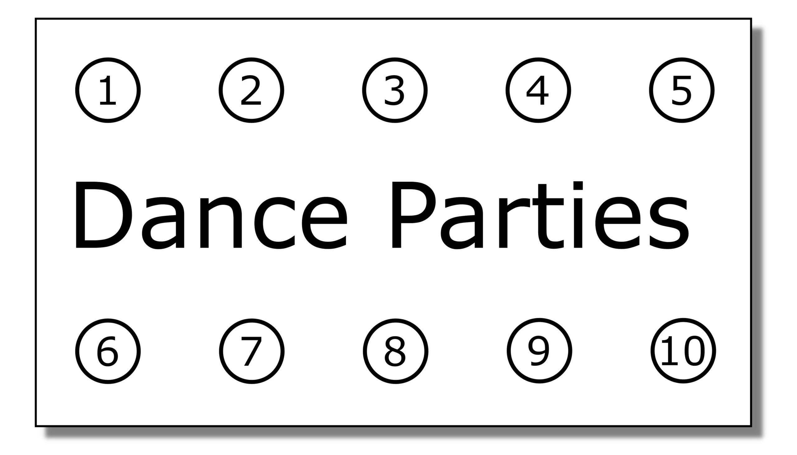 Dance Party Punch Card