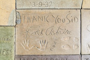 Fred Astaire's hand- and footprints next to Grauman's Chinese Theatre