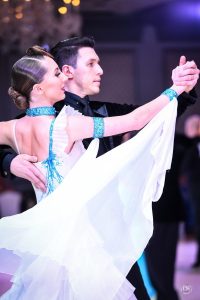 Ava Jacobs took home two first place championships in the Junior division, dancing Waltz and Tango with partner Tamerlan Gadirov, a FADS dance instructor.