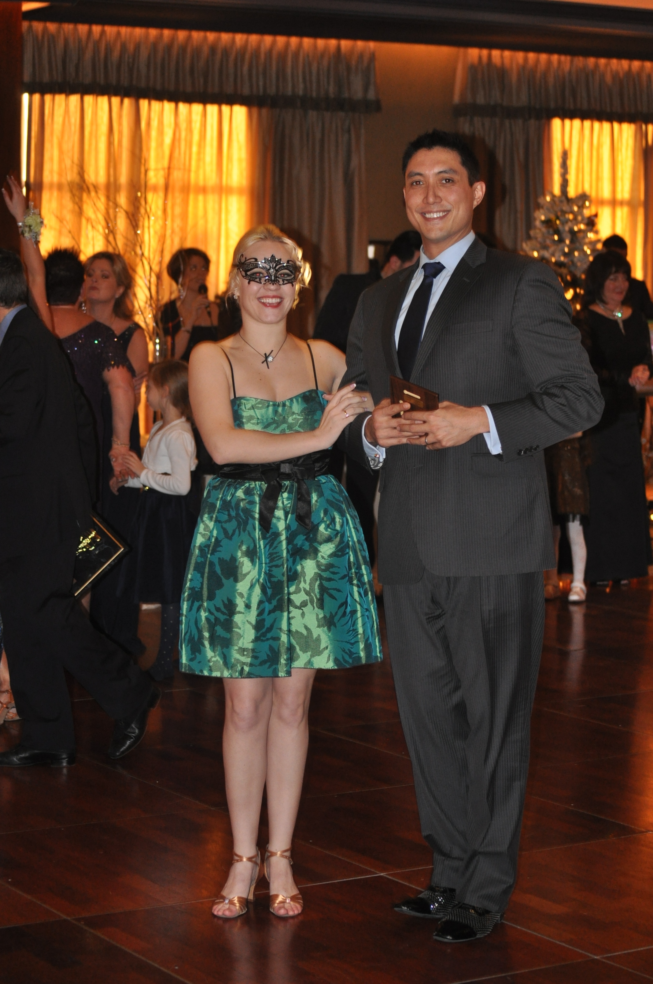 Karl Pettersen with his instructor, Chelsea Allison after receiving a Bronze Honors award