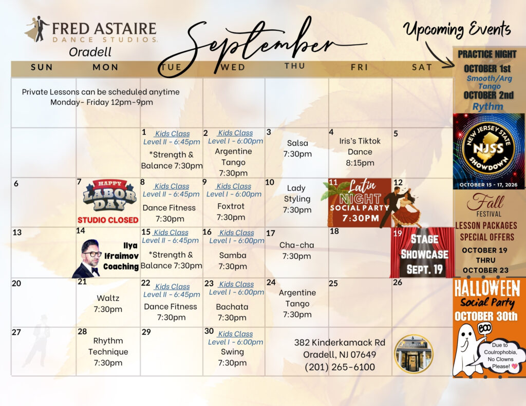 Our Dance Calendar - Dance Studio 2025 Monthly Calendar 13 -